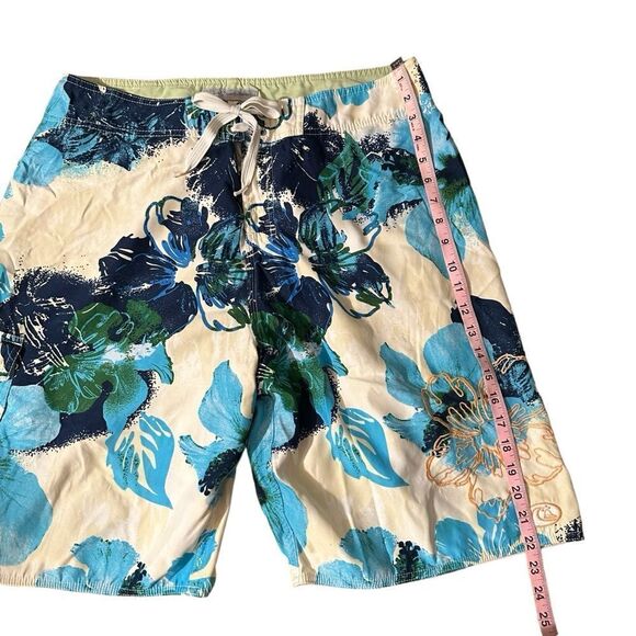 Quiksilver Edition ~ Mens White and Blue Floral Boardshorts ~ size 36 - Picture 7 of 14